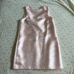 H&M Mini Shift Dress Pink Satin Sleeveless Backless Bow Holiday Size Small HELSA